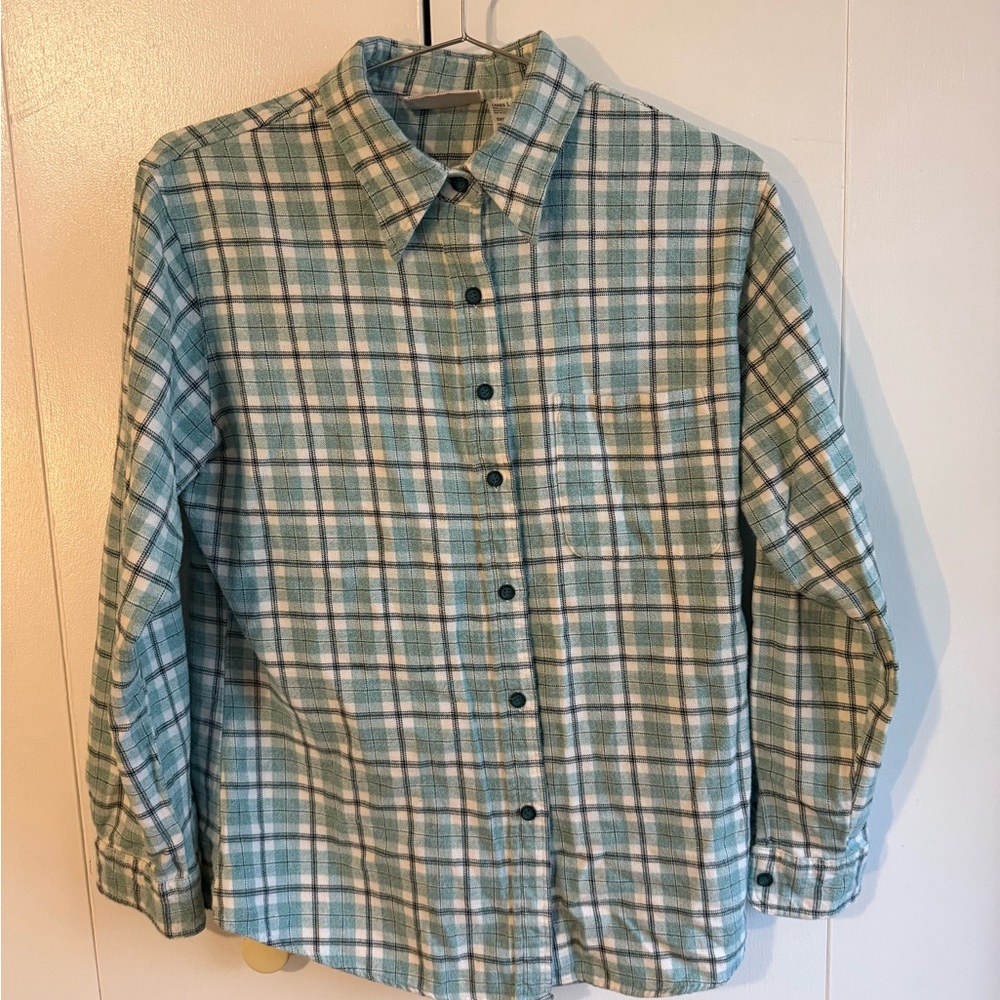 Faded Glory Plaid Button-Up Shirt